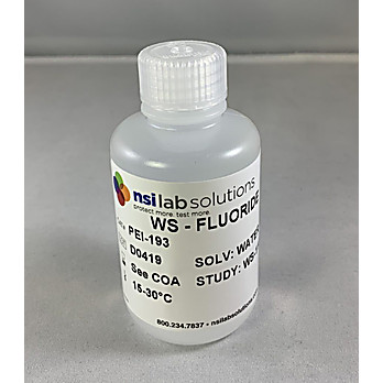 WS - Fluoride, NELAC range 1-8 mg/L, 125 mL