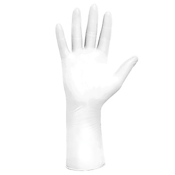 HALYARD* PUREZERO* White SGX* Nitrile Cleanroom Gloves, Smooth Grip