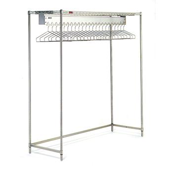 Freestanding Electropolished Gowning Racks with Hanger Slots