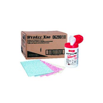 WypAll® X80 Foodservice Towels (06280) Extended Use Cloths with Anti-Microbial Treatment, White, 1 Box, 150 Sheets
