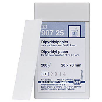 Dipyridyl paper - box of 200 strips