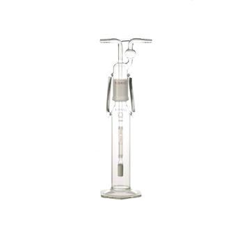 Tall Form Gas Washing Bottles with Full Length Joint with Hooks and Fritted Cylinder