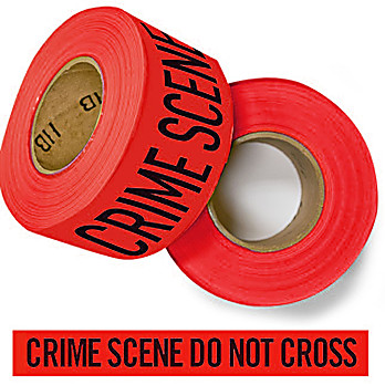 Barrier Tape Red "Crime Scene Donot Cross" 3" X 1000'