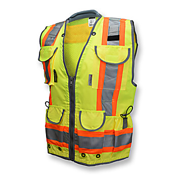 SV55 Class 2 Heavy Woven Two Tone Woven/Mesh Engineer Vest