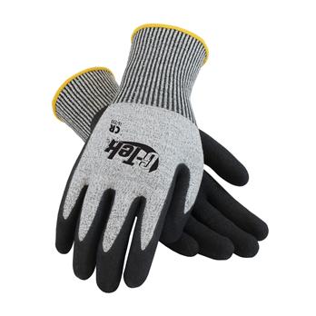 G-Tek® Salt & Pepper Micro-Surface Nitrile Grip Gloves with HPPE Fiber