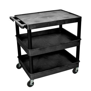 Flat Top and Tub Middle/Bottom Shelf Cart