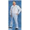 Disposable White Polypropylene Coveralls with Elastic Wrists