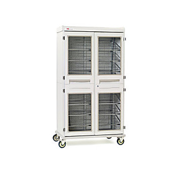 Metro SXRD76MXD2 Starsys XD Extra Deep Mobile Supply Cabinet, Double Wide, Clear Doors, Key Locking