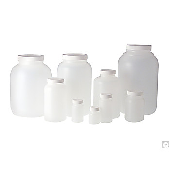 Natural HDPE Wide Mouth Round Bottles, bottle only