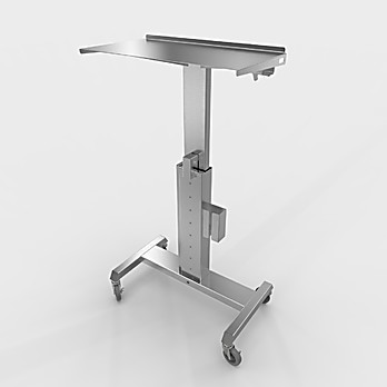 Adjustable Height Stainless Steel Laptop Cart