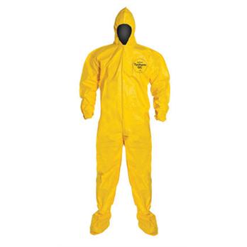 Tychem® 2000 Coveralls with Standard Fit Hood, Elastic Wrists & Attached Socks (Bound Seams)