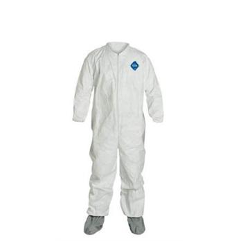 Tyvek® 400 Coveralls with Collar, Elastic Wrists & Attached Skid-Resistant Boots