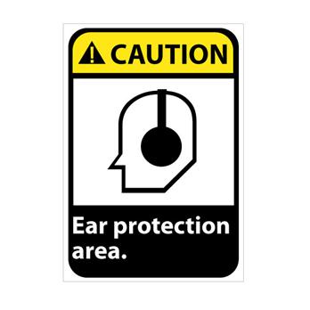 Caution, Ear Protection Area Signs
