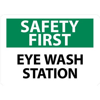Safety First, Eye Wash Station Signs