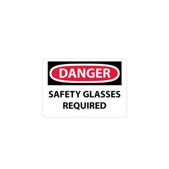 Danger, Safety Glasses Required Signs