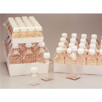 Square PETG Media Bottles with Closure: Nonsterile, Shrink-Wrapped Trays