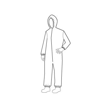 Tyvek® IsoClean® Coveralls with Serged Seams and Standard Hood