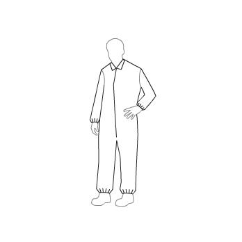 Tyvek® IsoClean® Coveralls with Serged Seams and Standard Collar