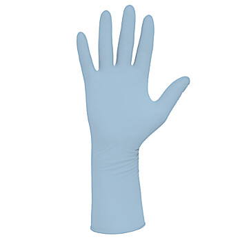 HALYARD* PUREZERO* HG3 Light Blue Nitrile Cleanroom Gloves, Tacky Grip