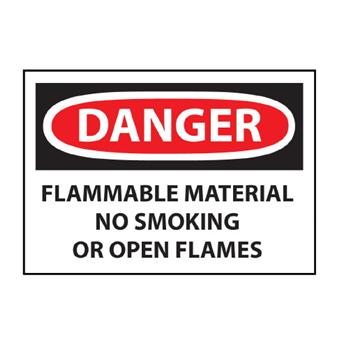 OSHA No Smoking, Flames, Sparks Danger Sign