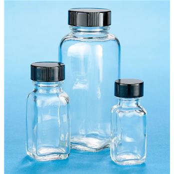 Clear Glass French Square Bottles Without Caps