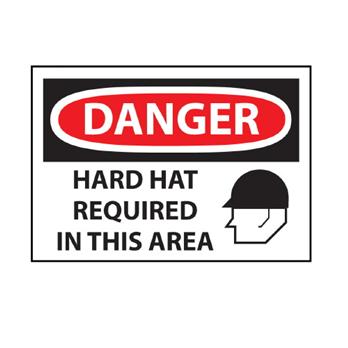 OSHA Hard Hat Danger Sign