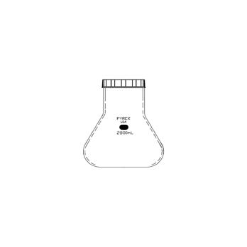 PYREX® 2800mL Fernbach-Style Culture Flask with Phenolic Screw Cap