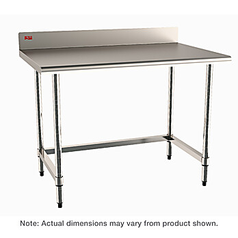 Metro Stationary Stainless Worktable with Stainless Backsplash