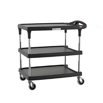 Metro myCart Series 3-Shelf Utility Cart, Black