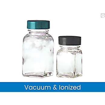 Vacuum & Ionized Clear French Squares with Green Thermoset F217 & PTFE Caps 