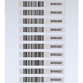 Pre-Printed Barcoded Plate Labels