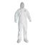 KleenGuard™ A20 Breathable Particle Protection Hooded Coveralls (49125), REFLEX Design, Zip Front, Hood, Boots, White, 2XL, 24 / Case