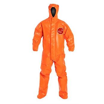 Tychem® 6000 FR Orange Coveralls with Hood & Attached Socks