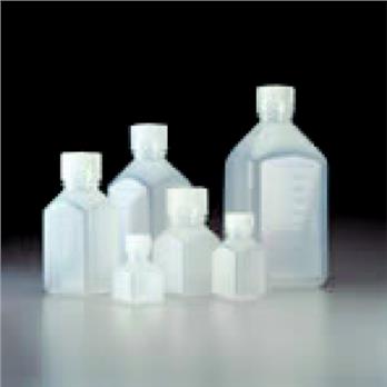 Square Natural PPCO Graduated Bottles with Closures