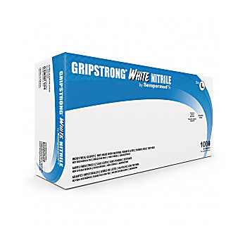 GripStrong® White Nitrile Gloves