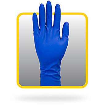 Blue 12" Powder-Free Latex Gloves