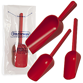 Sterileware® Red Sterile Sampling Scoops