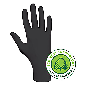 N-DEX® Biodegradable Disposable Black Nitrile Gloves