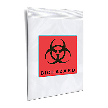 Clearzip® Lock Top Biohazard Bags