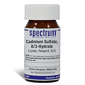 Cadmium Sulfate, 8/3-Hydrate, Crystal, Reagent, ACS