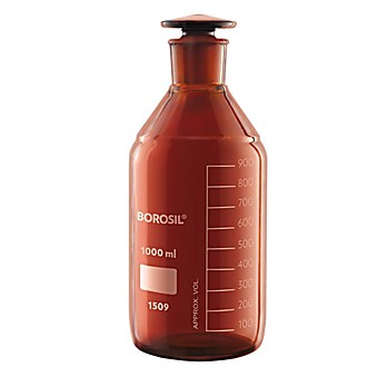 Borosil® Amber Light-Blocking Reagent Bottles