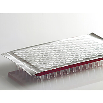 PCR Foil Seal, pierceable adhesive aluminium foil, strong adhesive, 100 sheets (130 x 80mm) per case