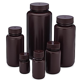Diamond RealSeal™ Amber Wide Mouth HDPE Bottles