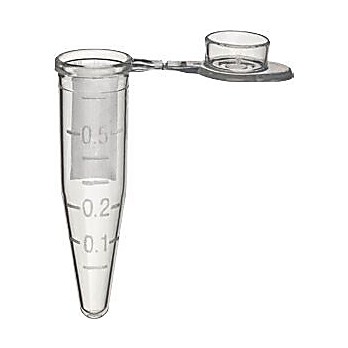 0.5mL SuperClear® Microcentrifuge Tubes with Attached Caps
