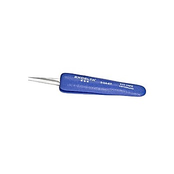 Ultra Fine Tweezer, Straight, Three Star, 4.25, Stainless, Anti-Magnetic Taper with ESD Ergo Grips
