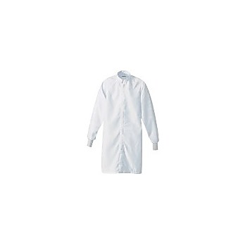 CFRZC65W C3 White Polyester Cleanroom ESD Frocks Zip Front Frock