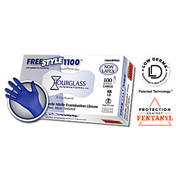 HandPRO® FreeStyle1100™ Nitrile Exam Gloves with Low Dermatitis Potential