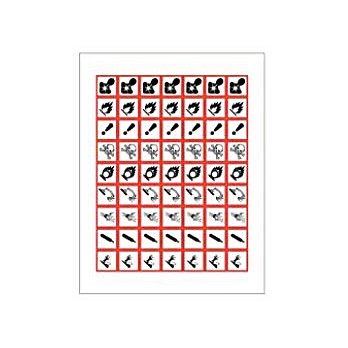 Kimdura Chemical Identification Hazard Symbol Label Sheets