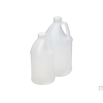 Natural HDPE Round Handled Jugs with White PP SturdeeSeal® PE Foam Caps