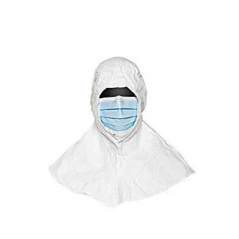 Tyvek® IsoClean®. Sterile Hood/Mask. Polyethylene Outer. 7" Wide Mask 100/CS